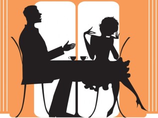 Dining Couple - Coffee - cropped